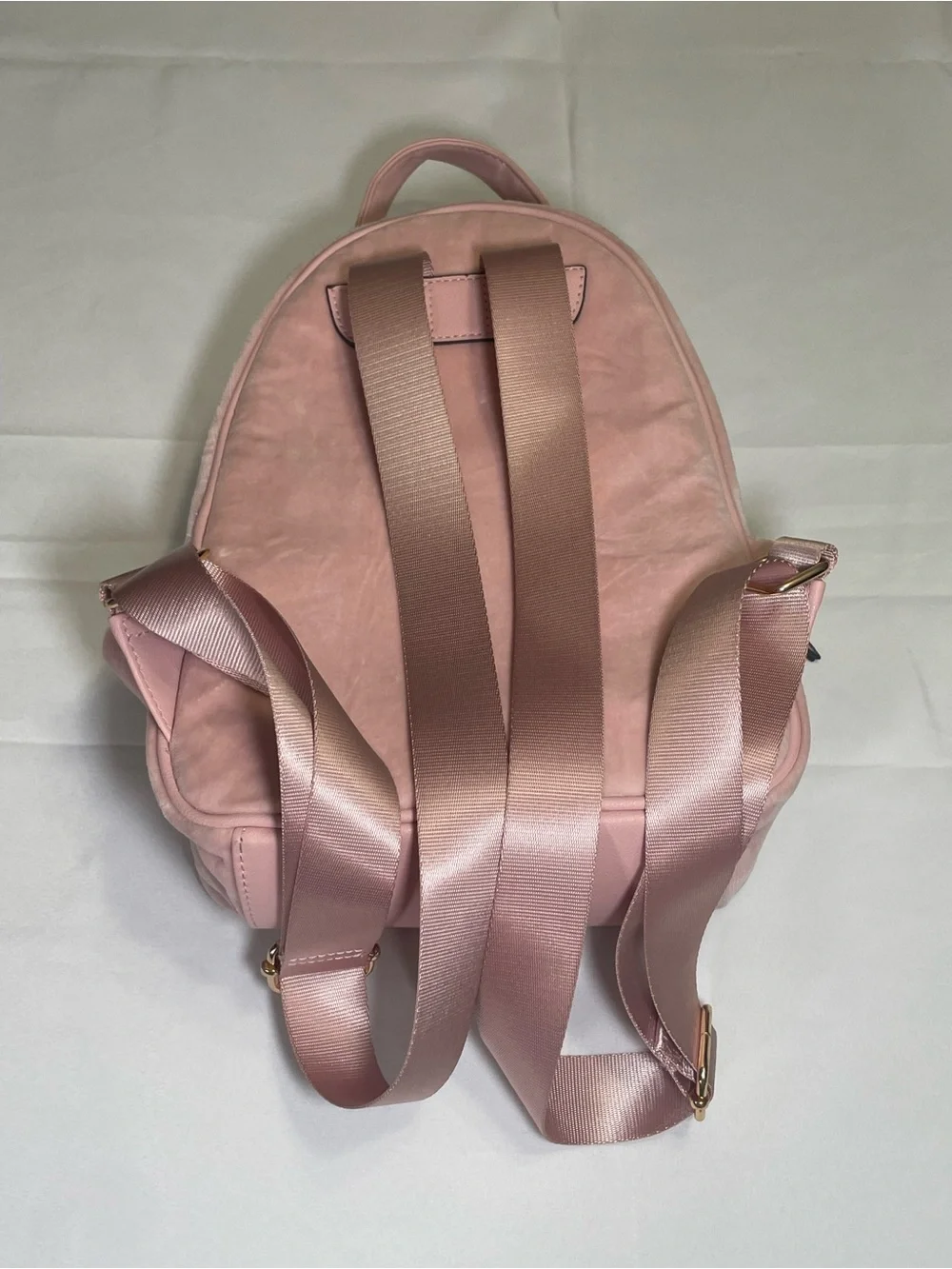 Juicy Couture Soft Pink Velvet  Mini Backpack with Heart Charm‎